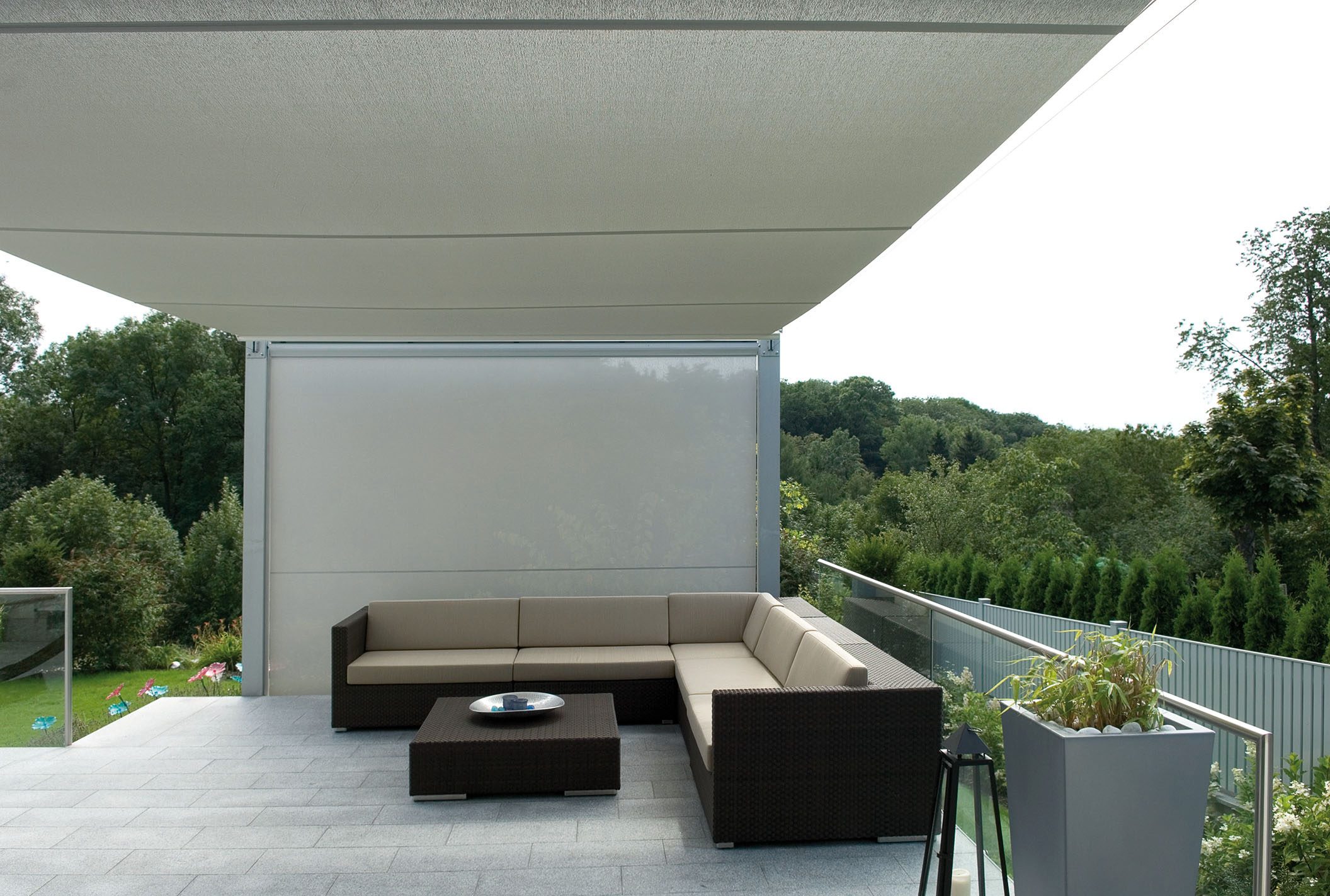 Einfamilienhaus mit Beschattung