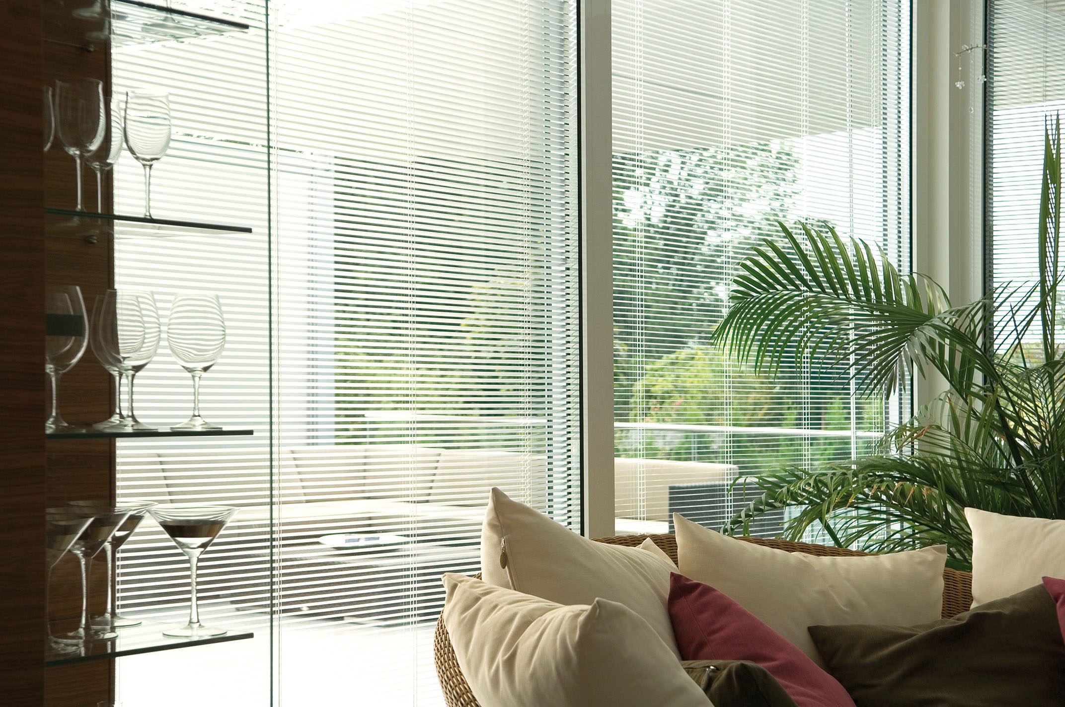 Einfamilienhaus mit Innenjalousie