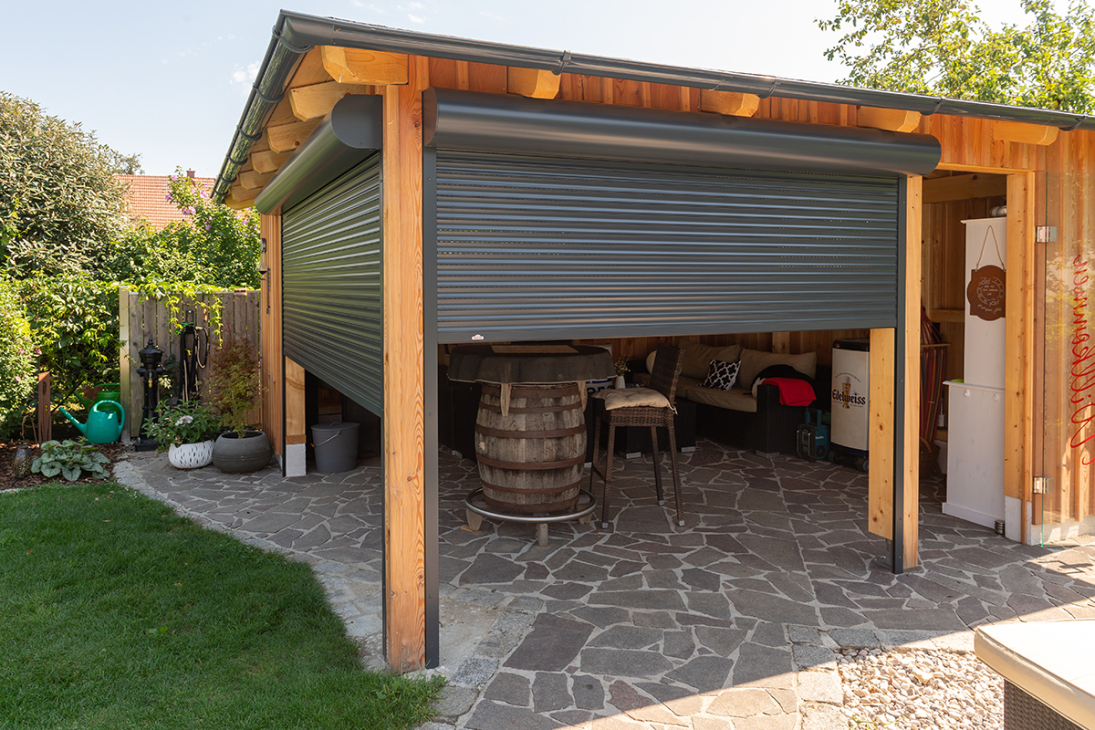 Einfamilienhaus Markise und Terrassenbeschattung