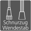 Stab zum Wenden der Lamellen und Schnurzug zum Heben und Senken des Behangs. Icon Schnurzug Wendestab